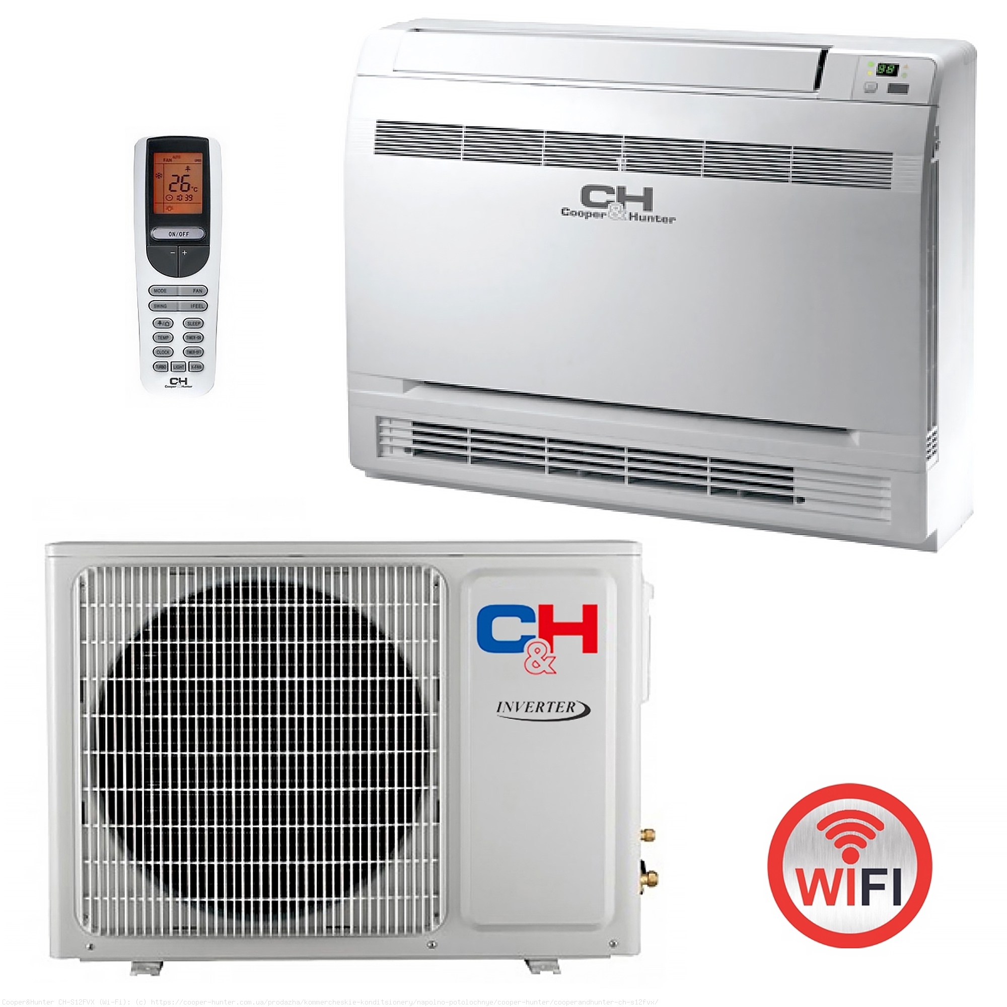 Кондиціонер Cooper&Hunter СONSOL INVERTER CH-S09FVX-NG WIFI - Зображення 3